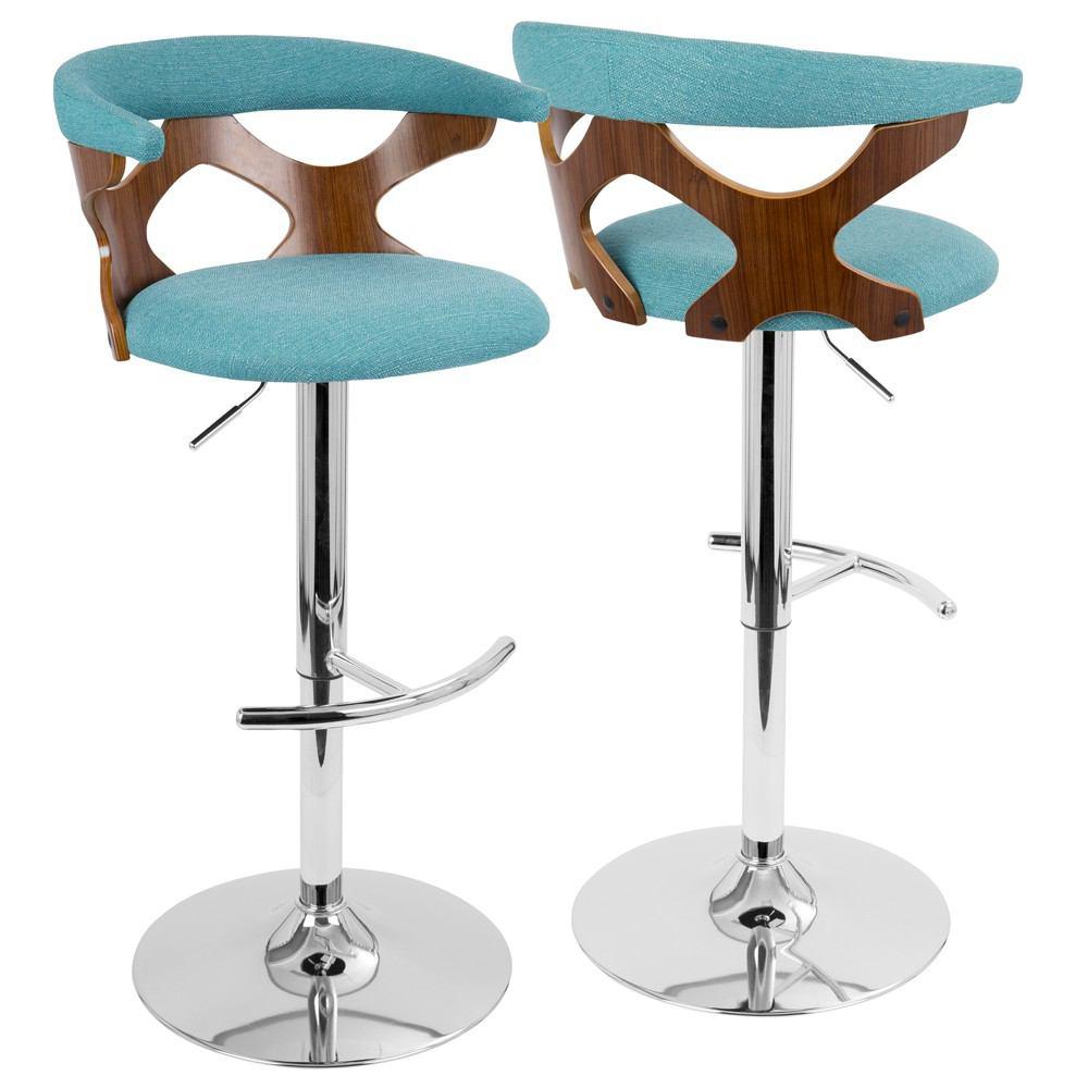 LumiSource Gardenia Height Adjustable Barstool with Swivel