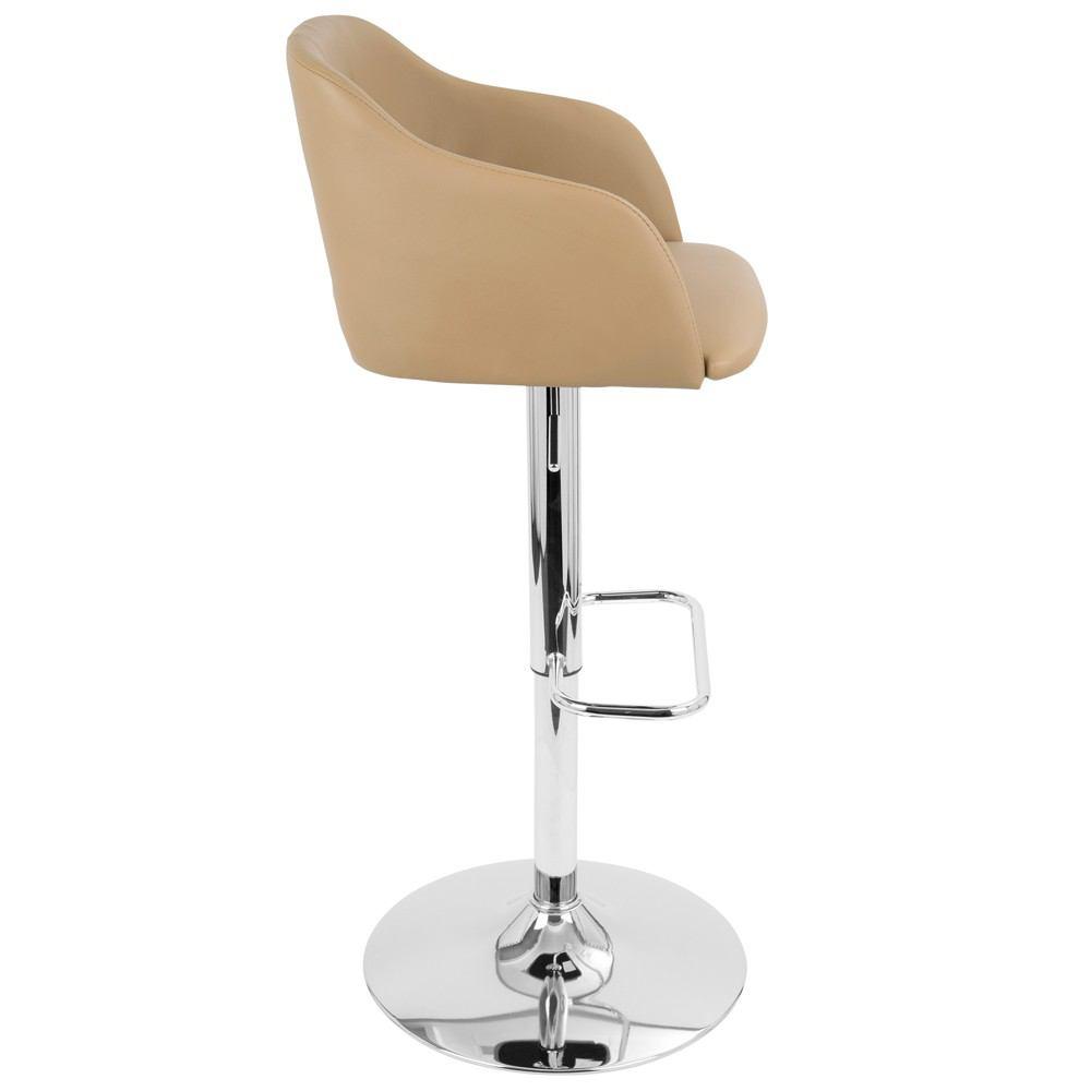 LumiSource Campania Height Adjustable Barstool with Swivel