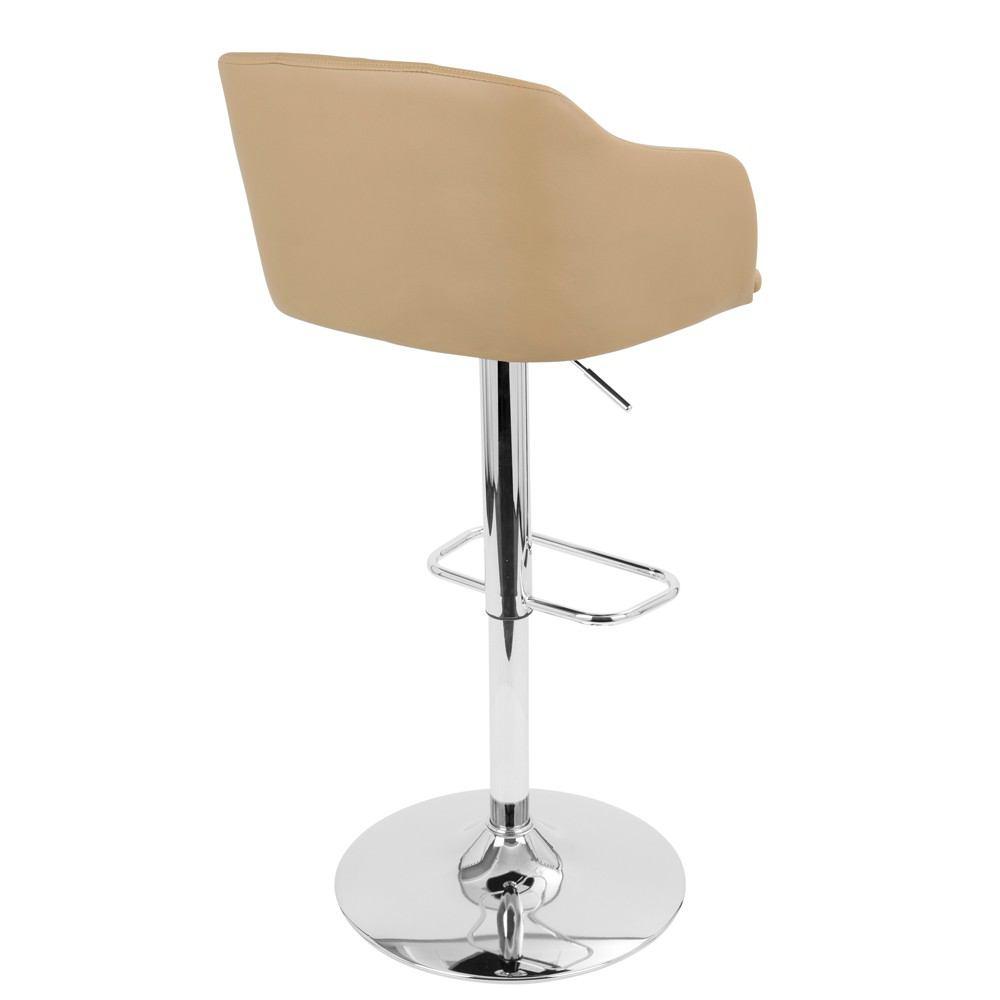 LumiSource Campania Height Adjustable Barstool with Swivel