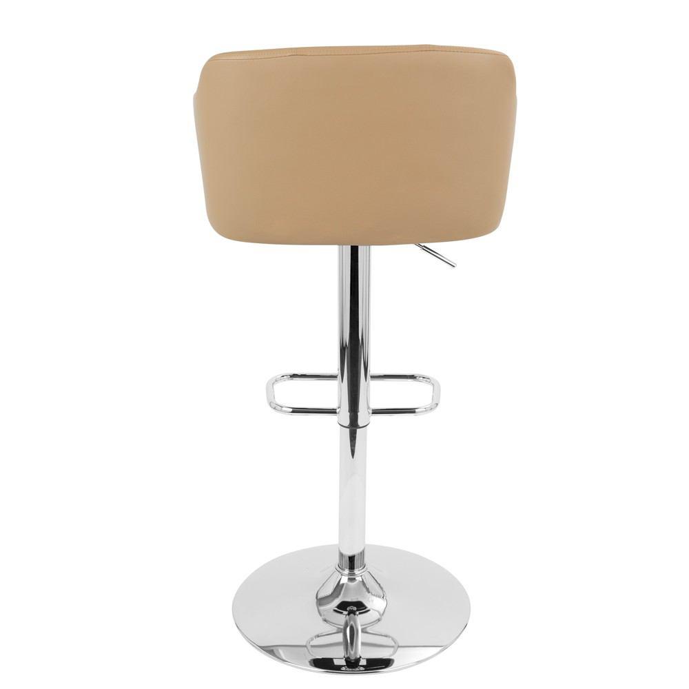 LumiSource Campania Height Adjustable Barstool with Swivel