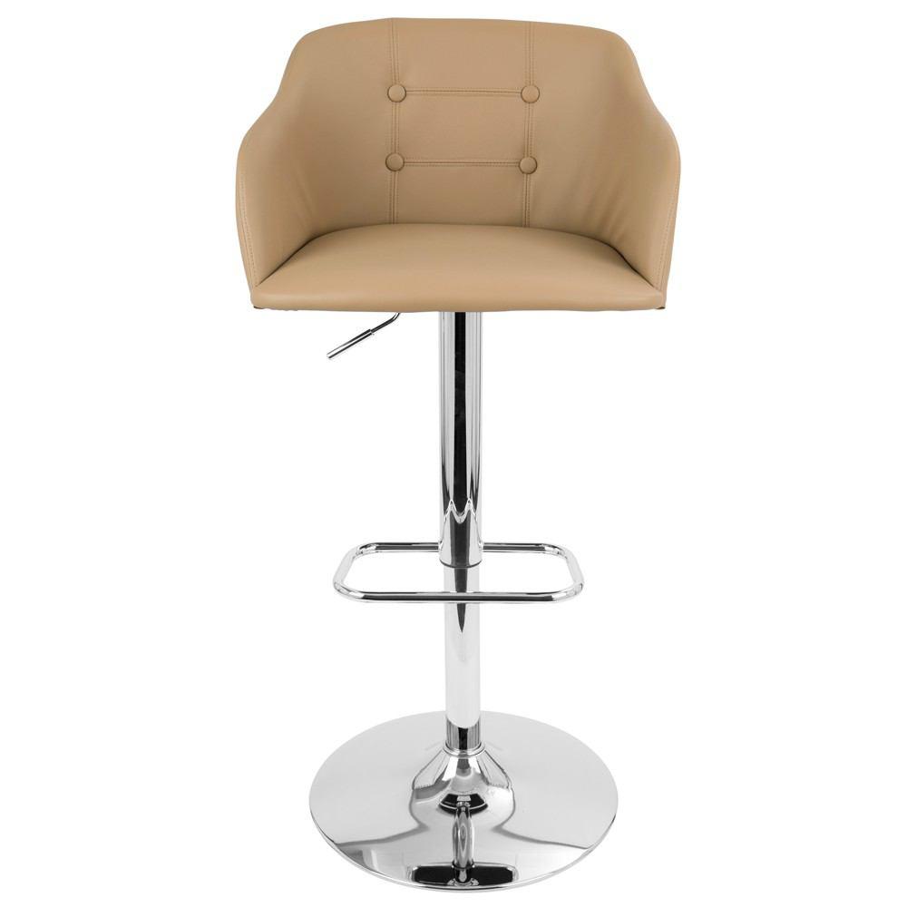 LumiSource Campania Height Adjustable Barstool with Swivel