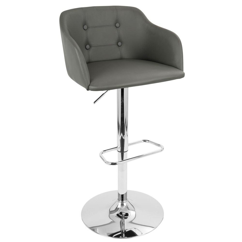 LumiSource Campania Height Adjustable Barstool with Swivel