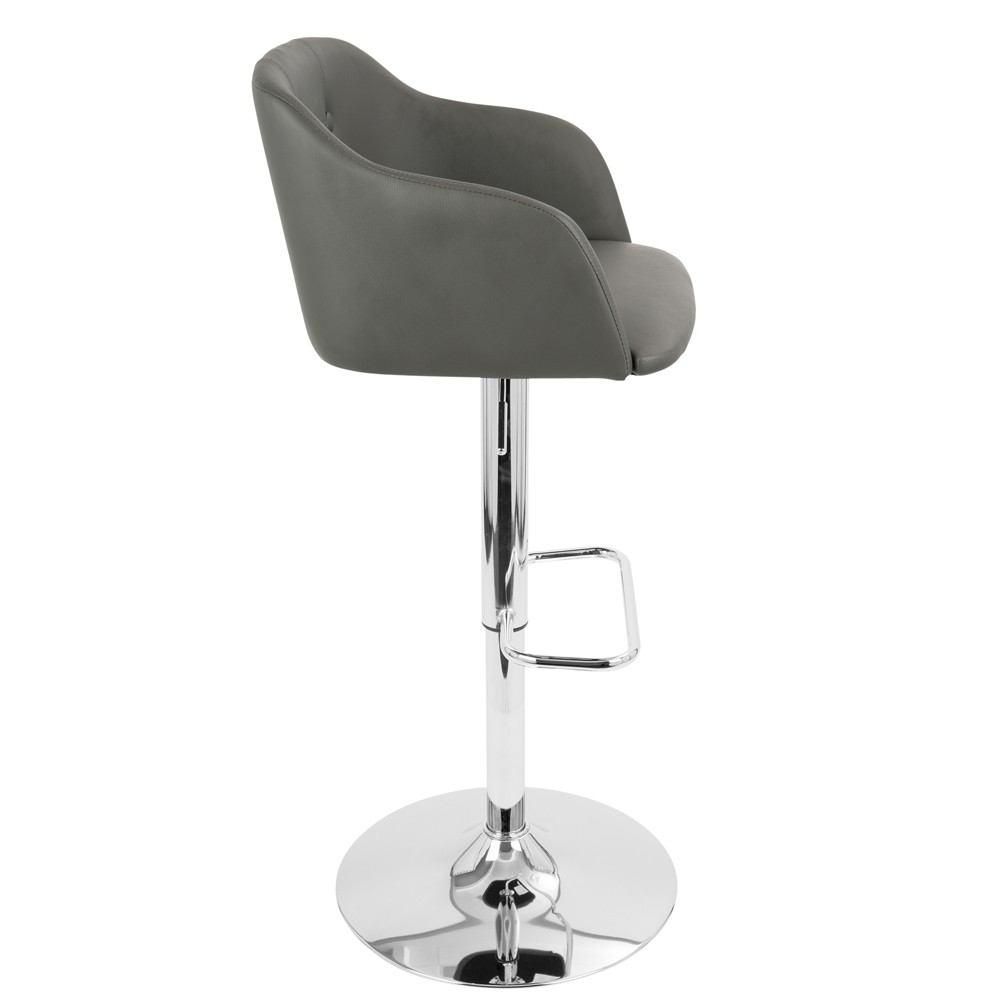 LumiSource Campania Height Adjustable Barstool with Swivel