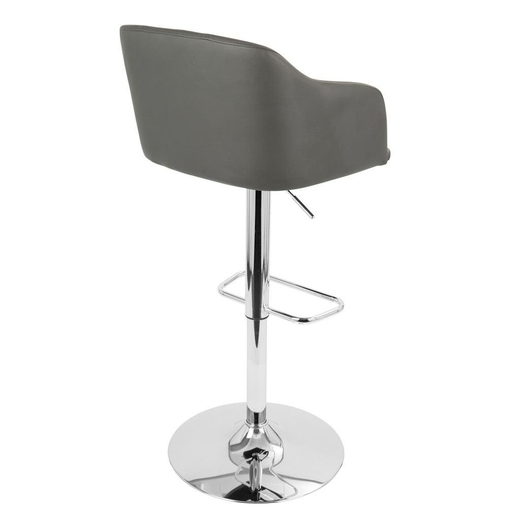 LumiSource Campania Height Adjustable Barstool with Swivel