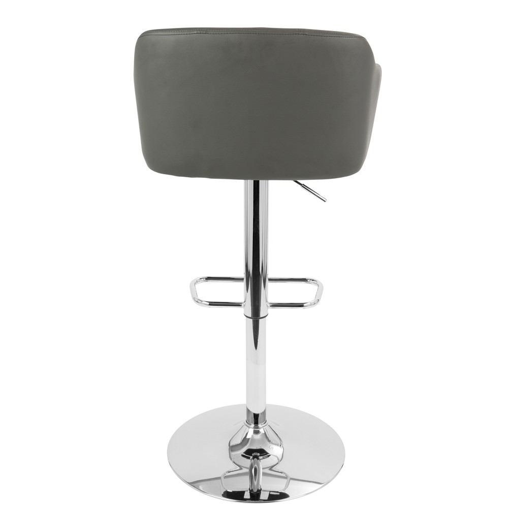 LumiSource Campania Height Adjustable Barstool with Swivel