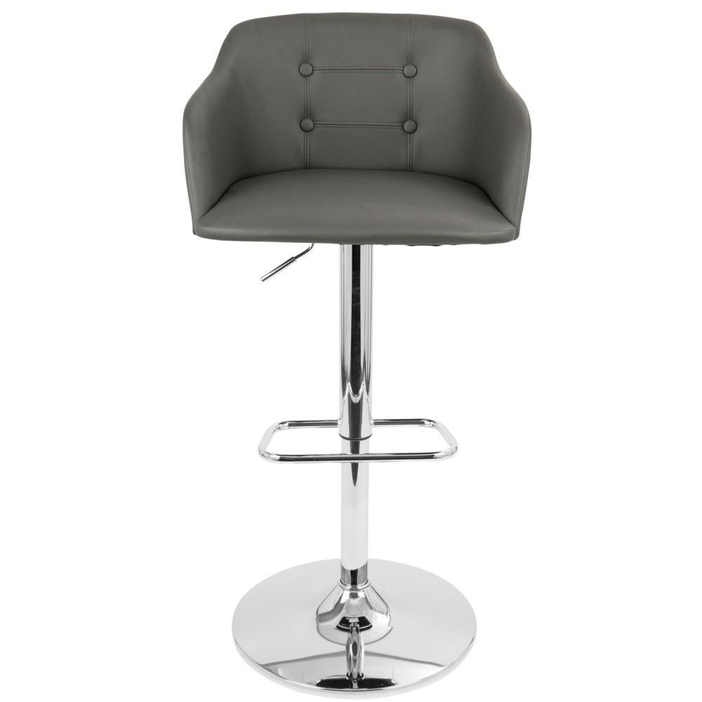 LumiSource Campania Height Adjustable Barstool with Swivel