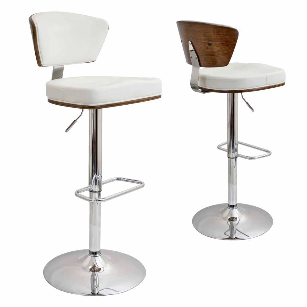 LumiSource Ravinia Height Adjustable Barstool with Swivel