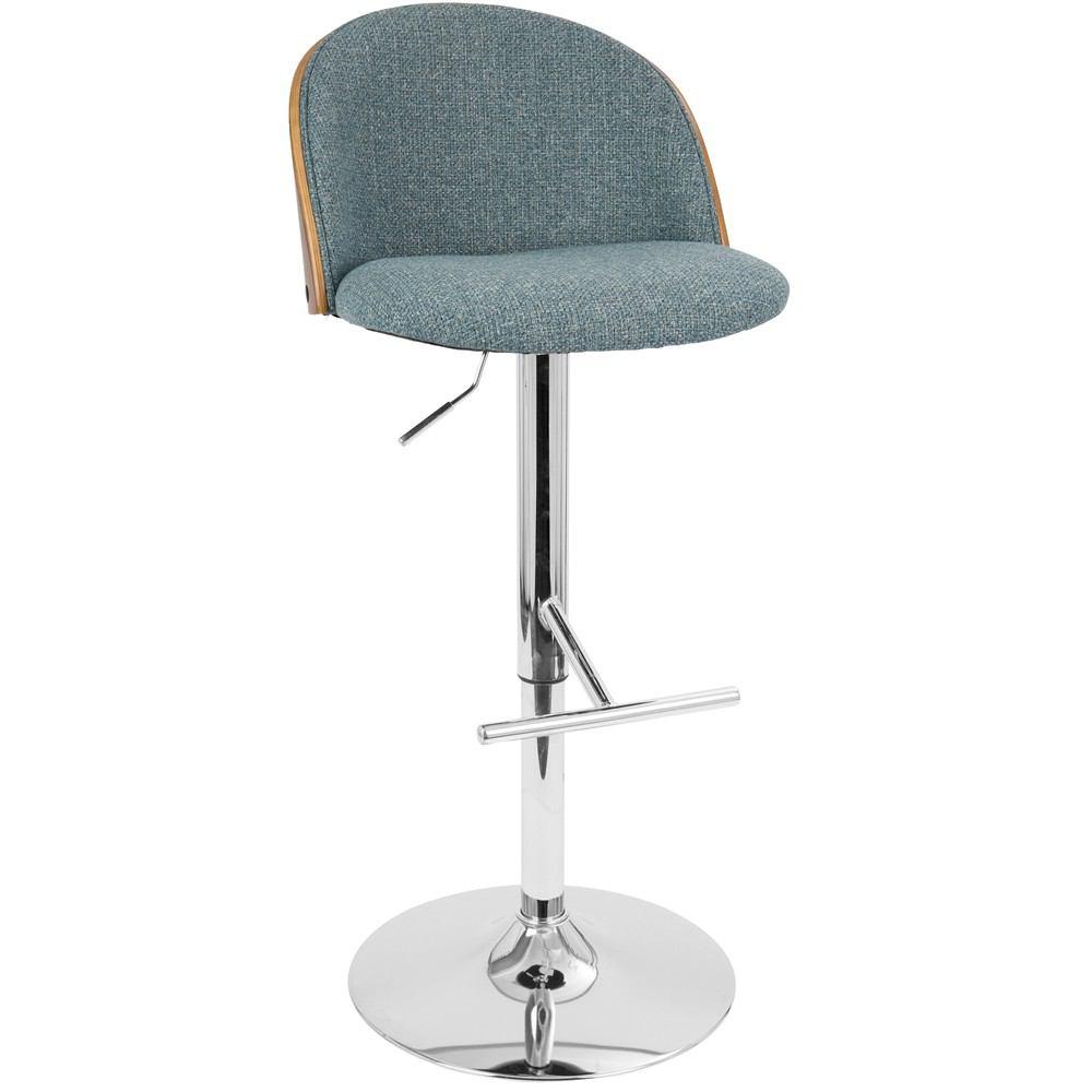 LumiSource Luna Height Adjustable Barstool with Swivel
