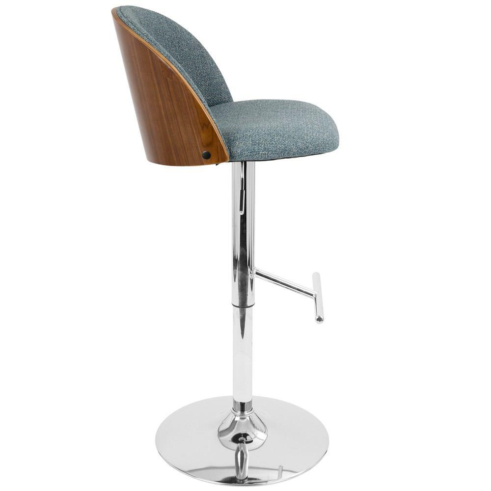LumiSource Luna Height Adjustable Barstool with Swivel