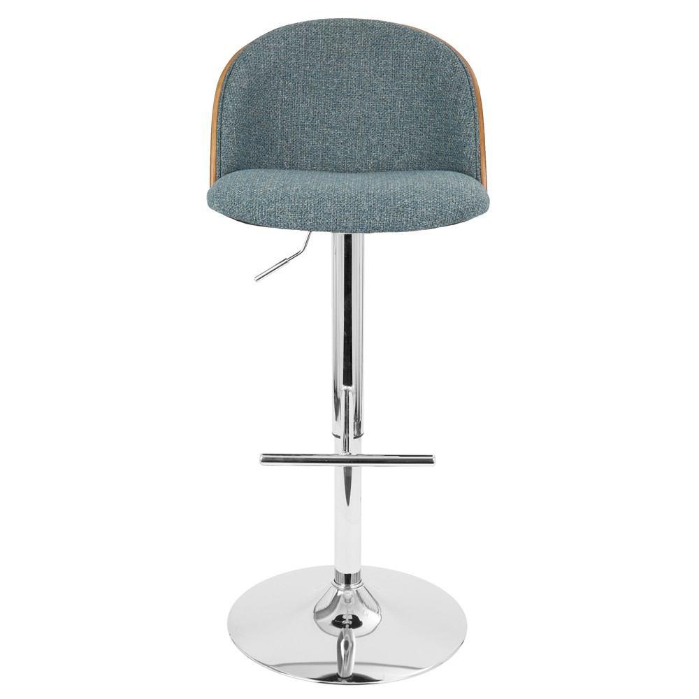 LumiSource Luna Height Adjustable Barstool with Swivel