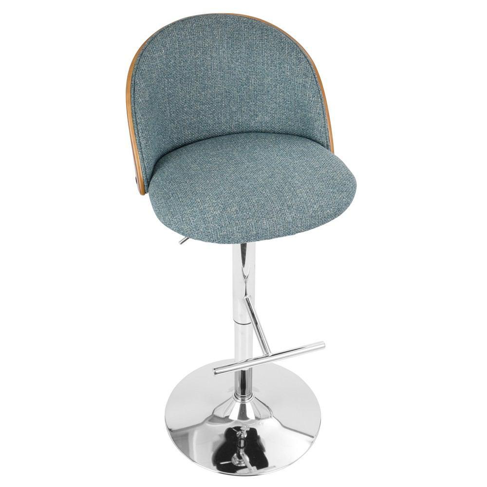 LumiSource Luna Height Adjustable Barstool with Swivel
