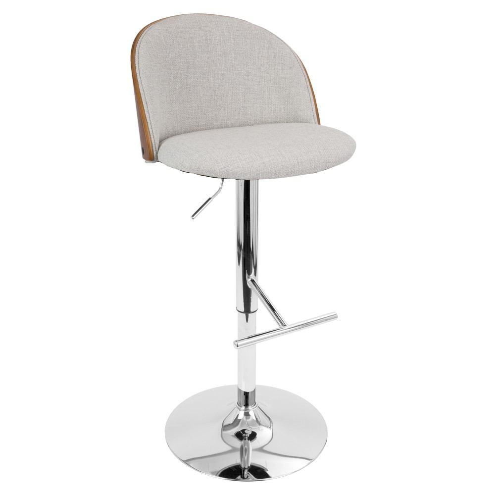 LumiSource Luna Height Adjustable Barstool with Swivel