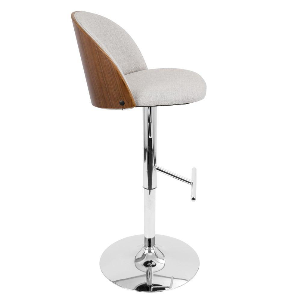 LumiSource Luna Height Adjustable Barstool with Swivel