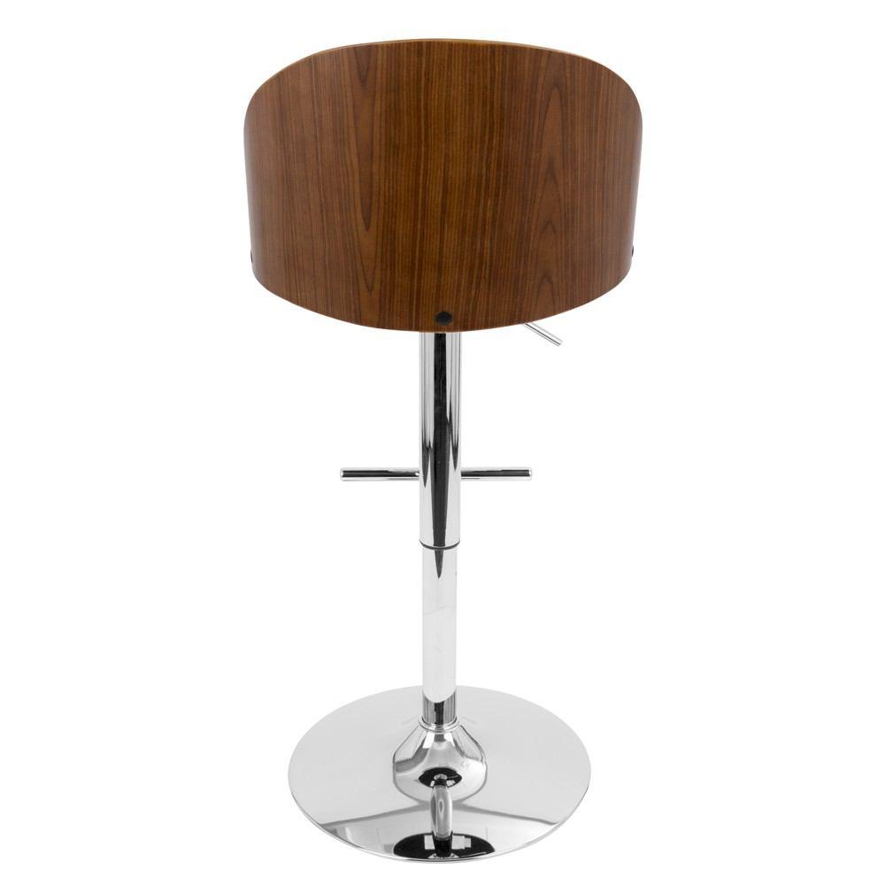 LumiSource Luna Height Adjustable Barstool with Swivel