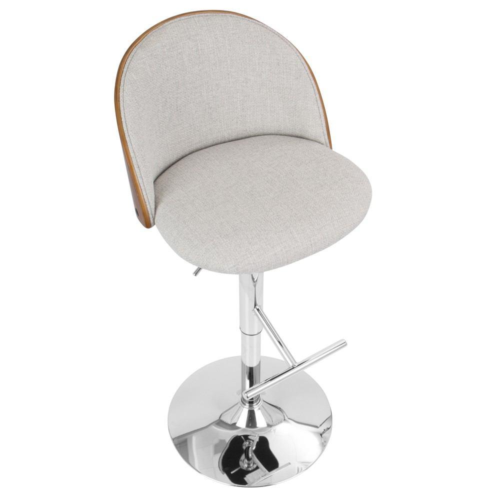 LumiSource Luna Height Adjustable Barstool with Swivel