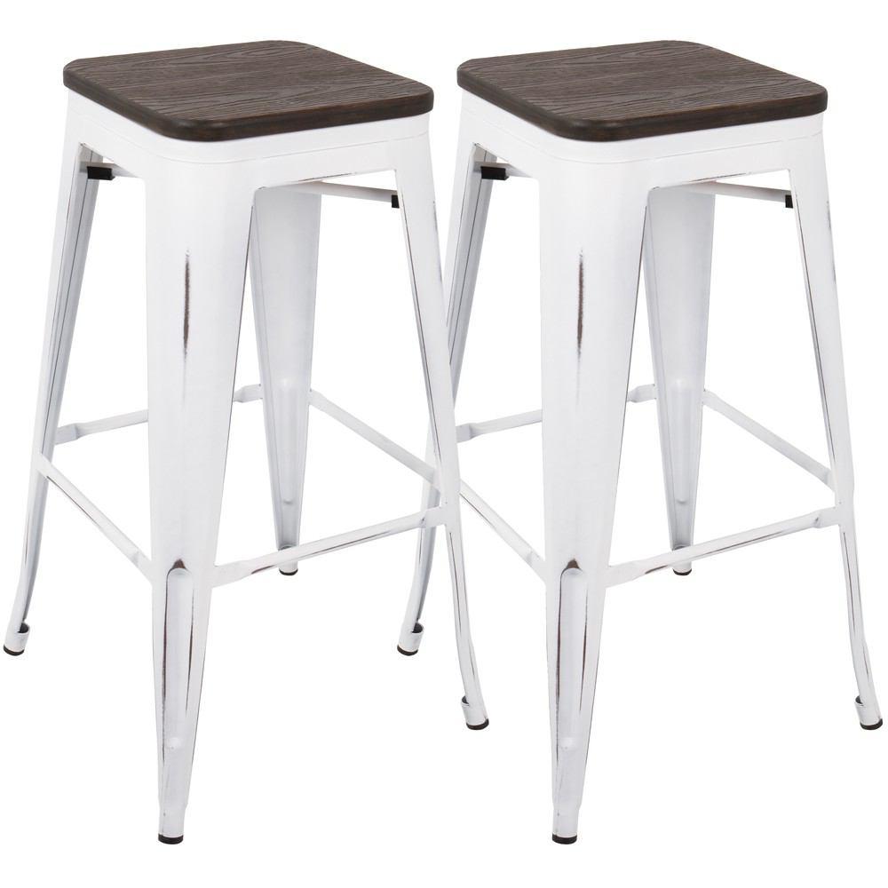 LumiSource Oregon Bar Stool Set of 2