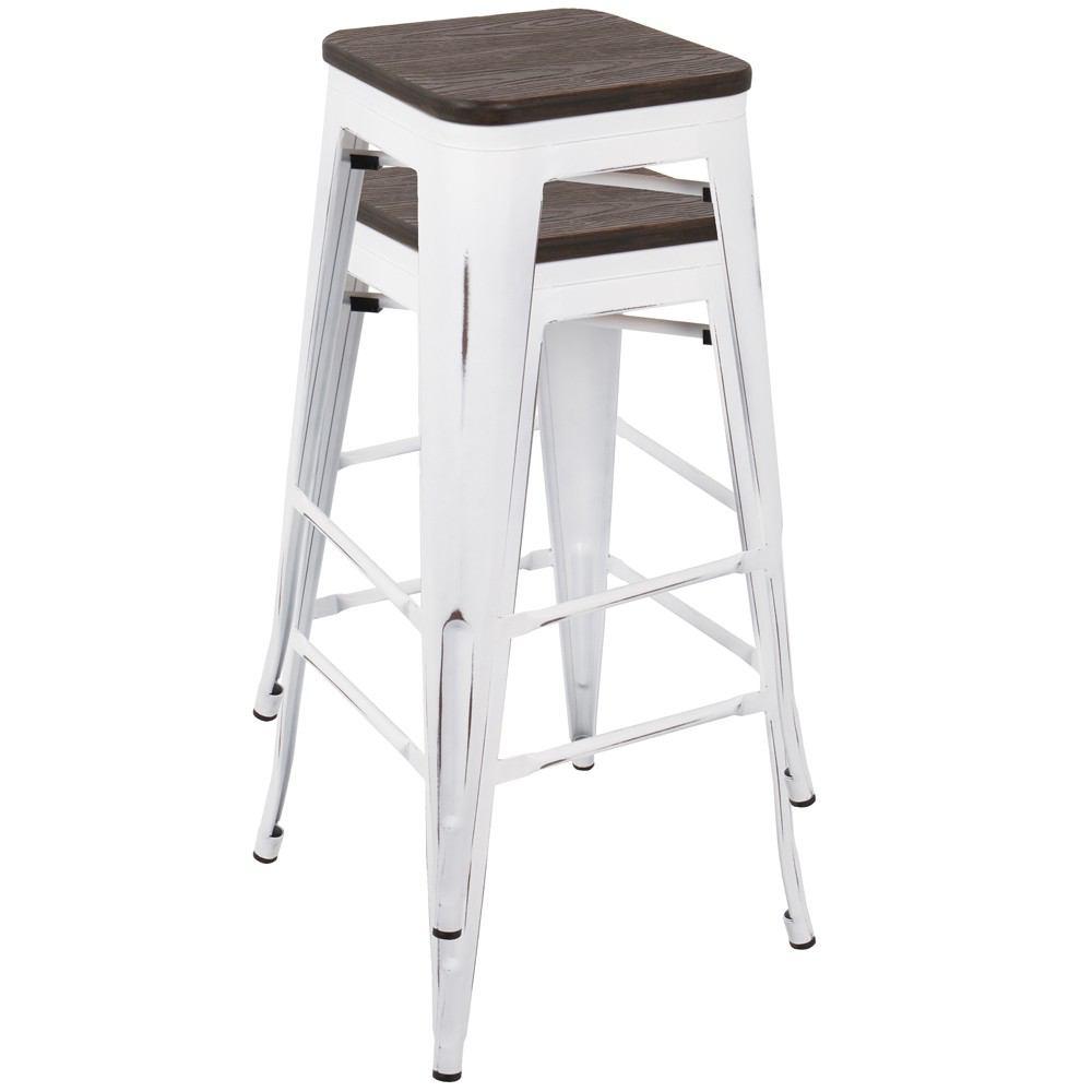 LumiSource Oregon Bar Stool Set of 2