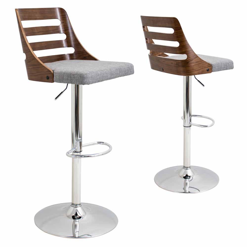 LumiSource Trevi Height Adjustable Barstool with Swivel