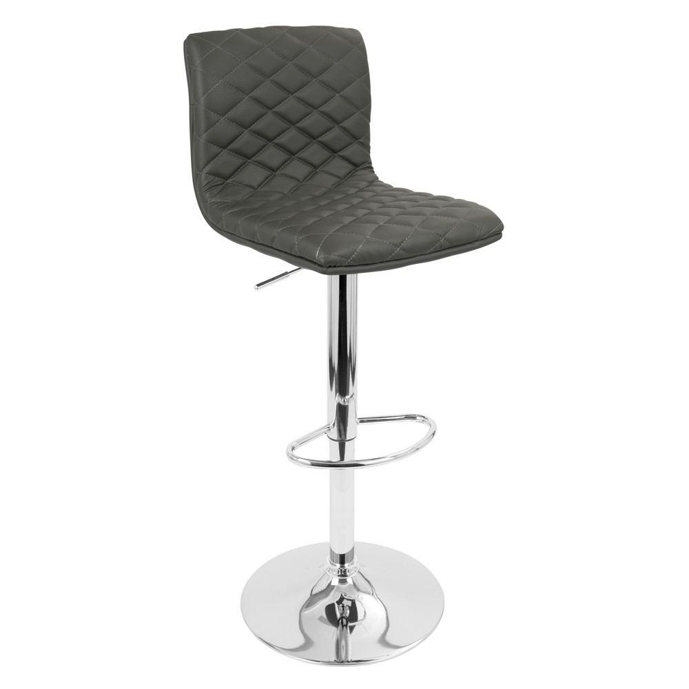 LumiSource Caviar Height Adjustable Barstool with Swivel