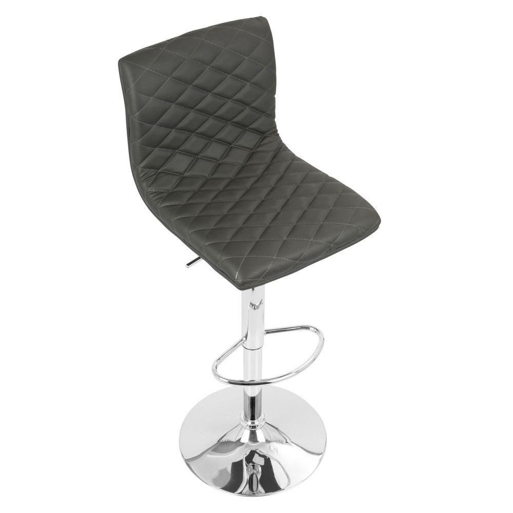 LumiSource Caviar Height Adjustable Barstool with Swivel