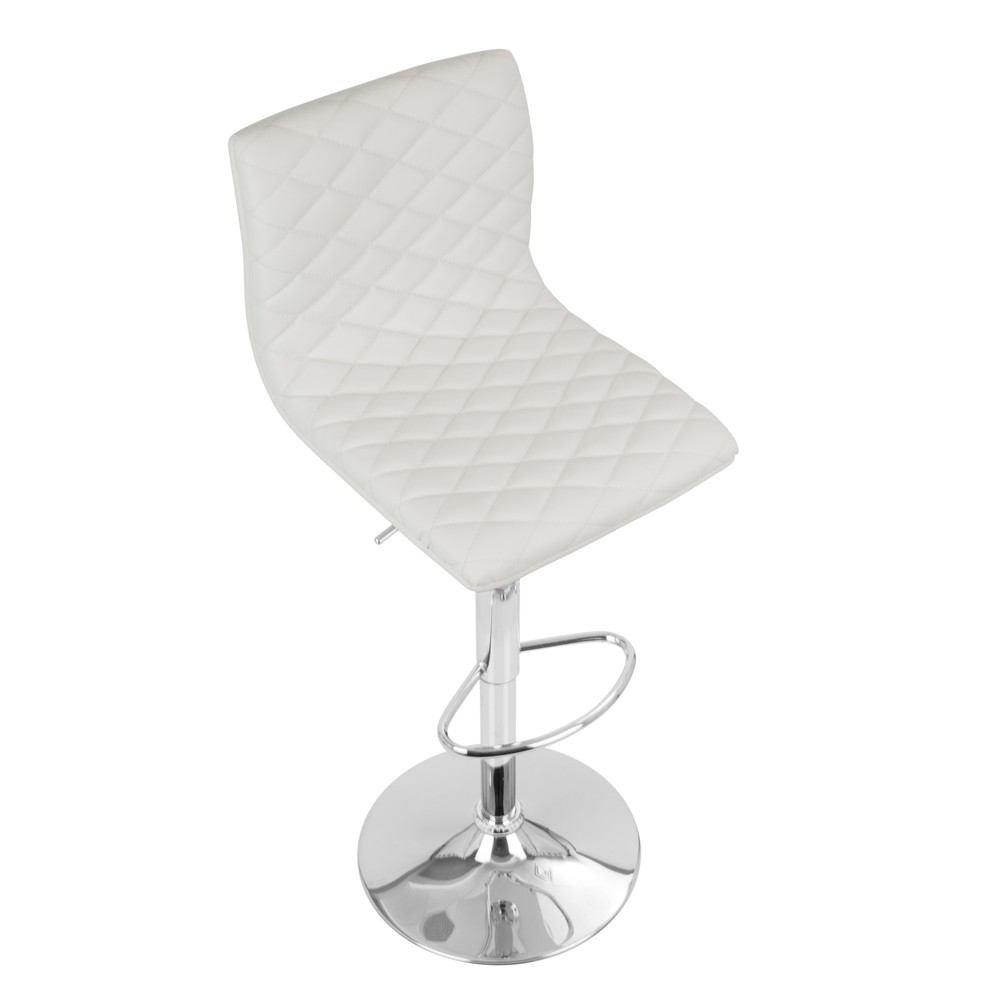 LumiSource Caviar Height Adjustable Barstool with Swivel