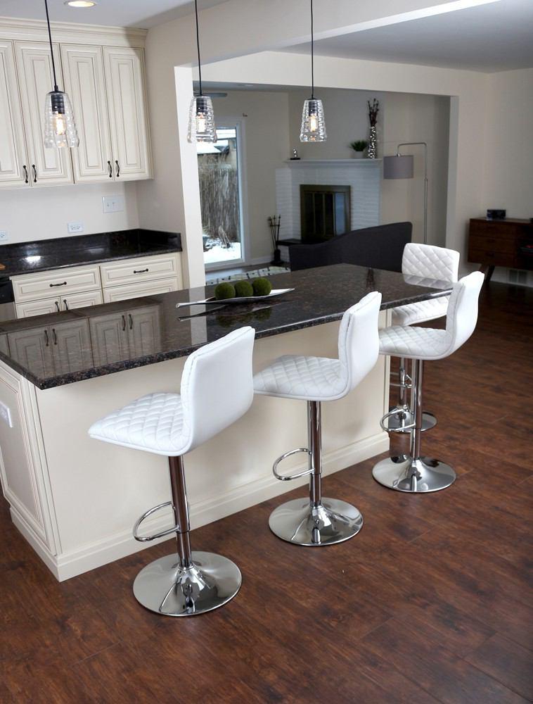 LumiSource Caviar Height Adjustable Barstool with Swivel