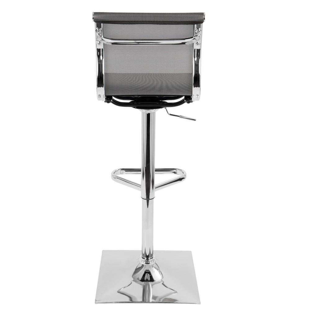 LumiSource Mirage Height Adjustable Barstool with Swivel