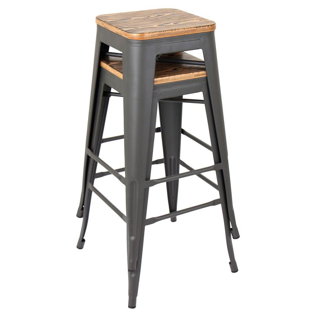 LumiSource Oregon Bar Stool Set of 2