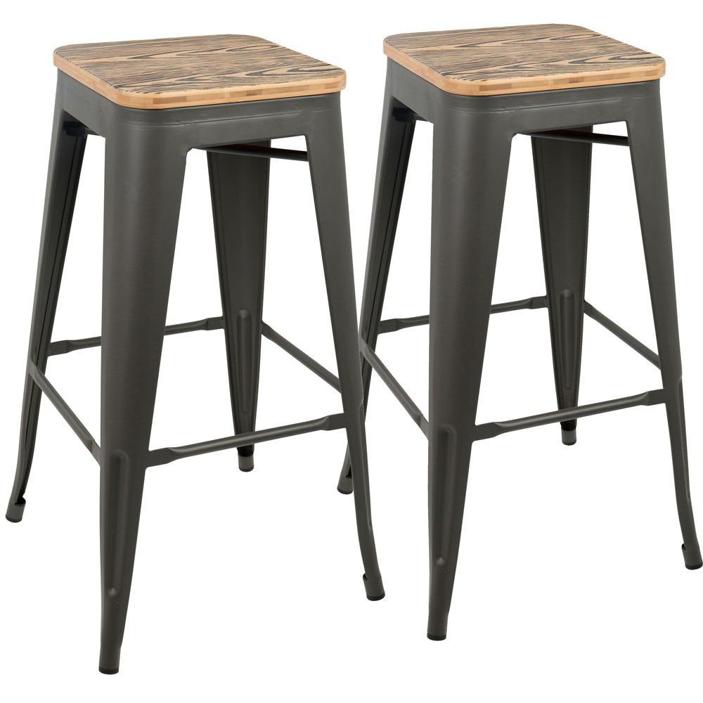 LumiSource Oregon Bar Stool Set of 2