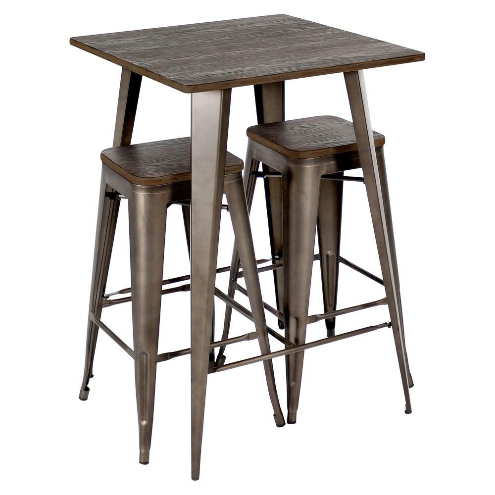 LumiSource Oregon Bar Stool Set of 2