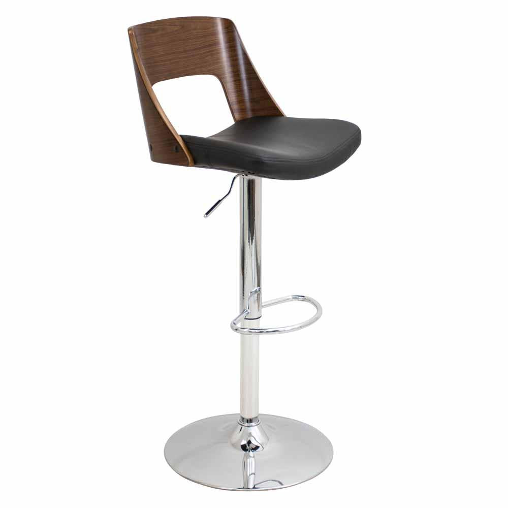 LumiSource Valencia Height Adjustable Barstool with Swivel