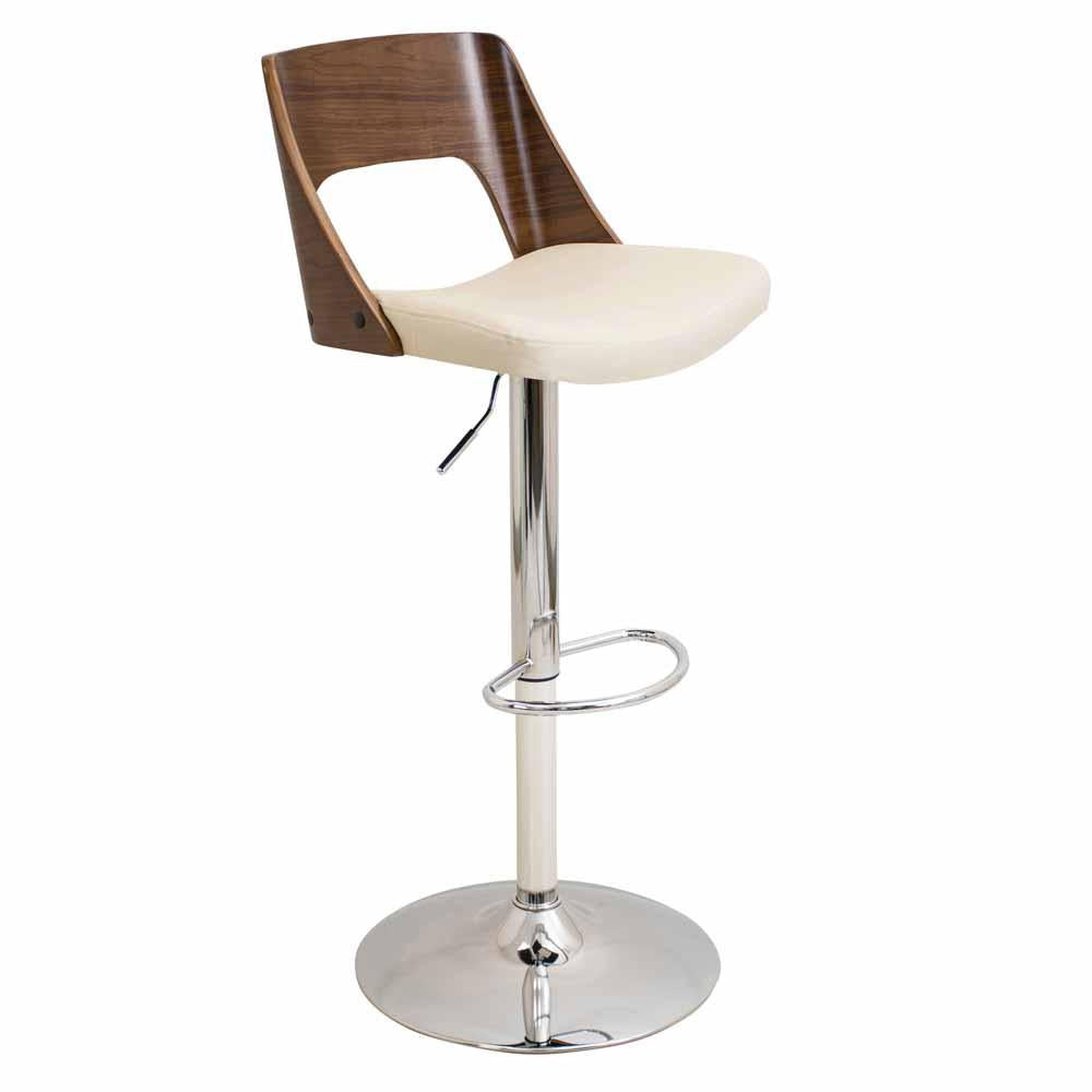 LumiSource Valencia Height Adjustable Barstool with Swivel