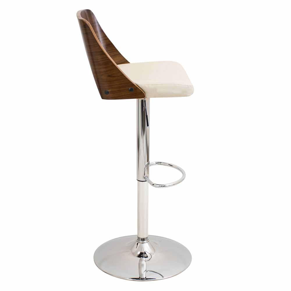 LumiSource Valencia Height Adjustable Barstool with Swivel