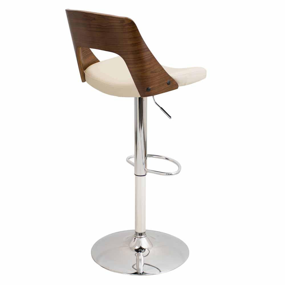 LumiSource Valencia Height Adjustable Barstool with Swivel