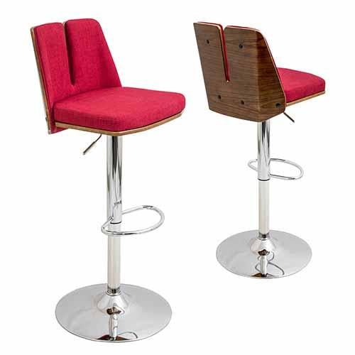 LumiSource Varzi Height Adjustable Barstool with Swivel