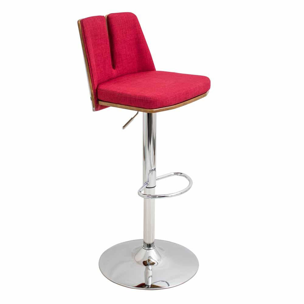 LumiSource Varzi Height Adjustable Barstool with Swivel
