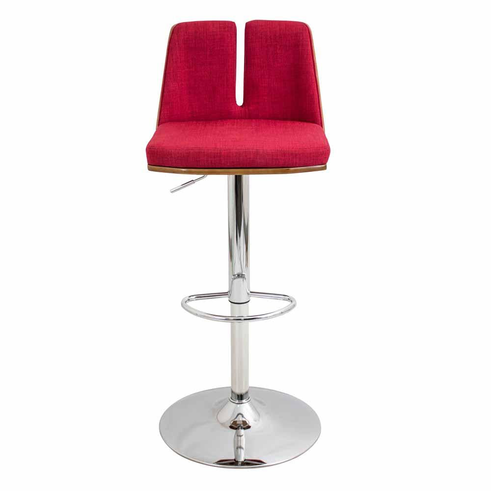 LumiSource Varzi Height Adjustable Barstool with Swivel