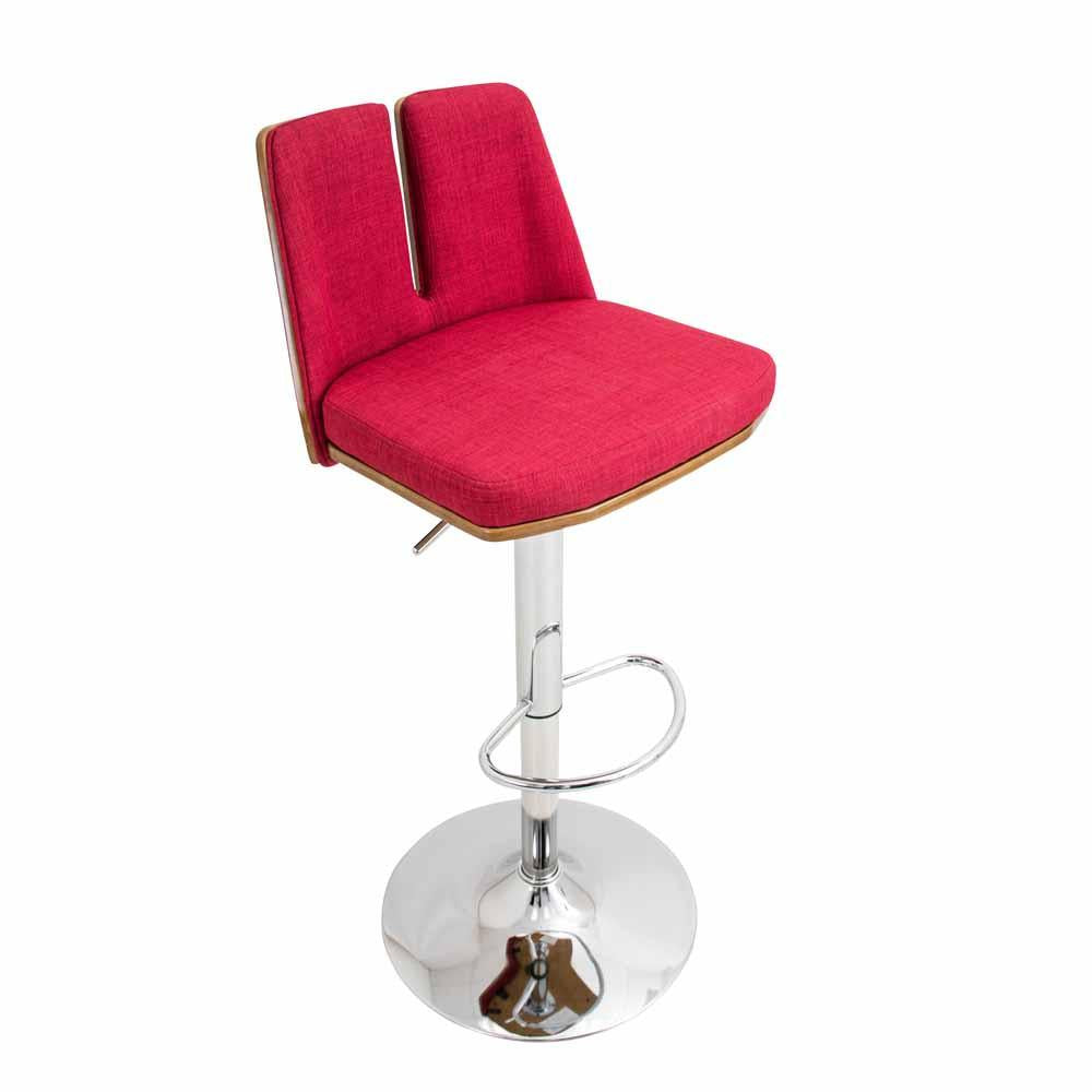 LumiSource Varzi Height Adjustable Barstool with Swivel