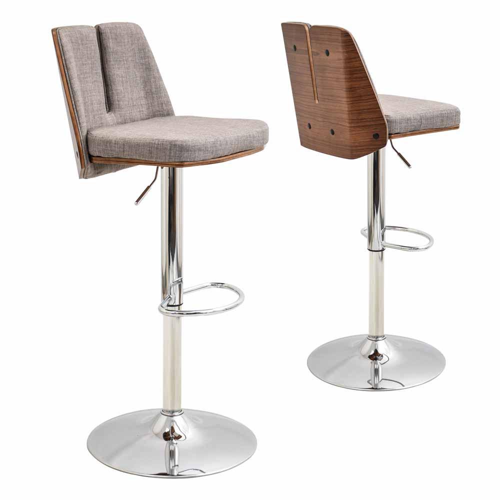 LumiSource Varzi Height Adjustable Barstool with Swivel