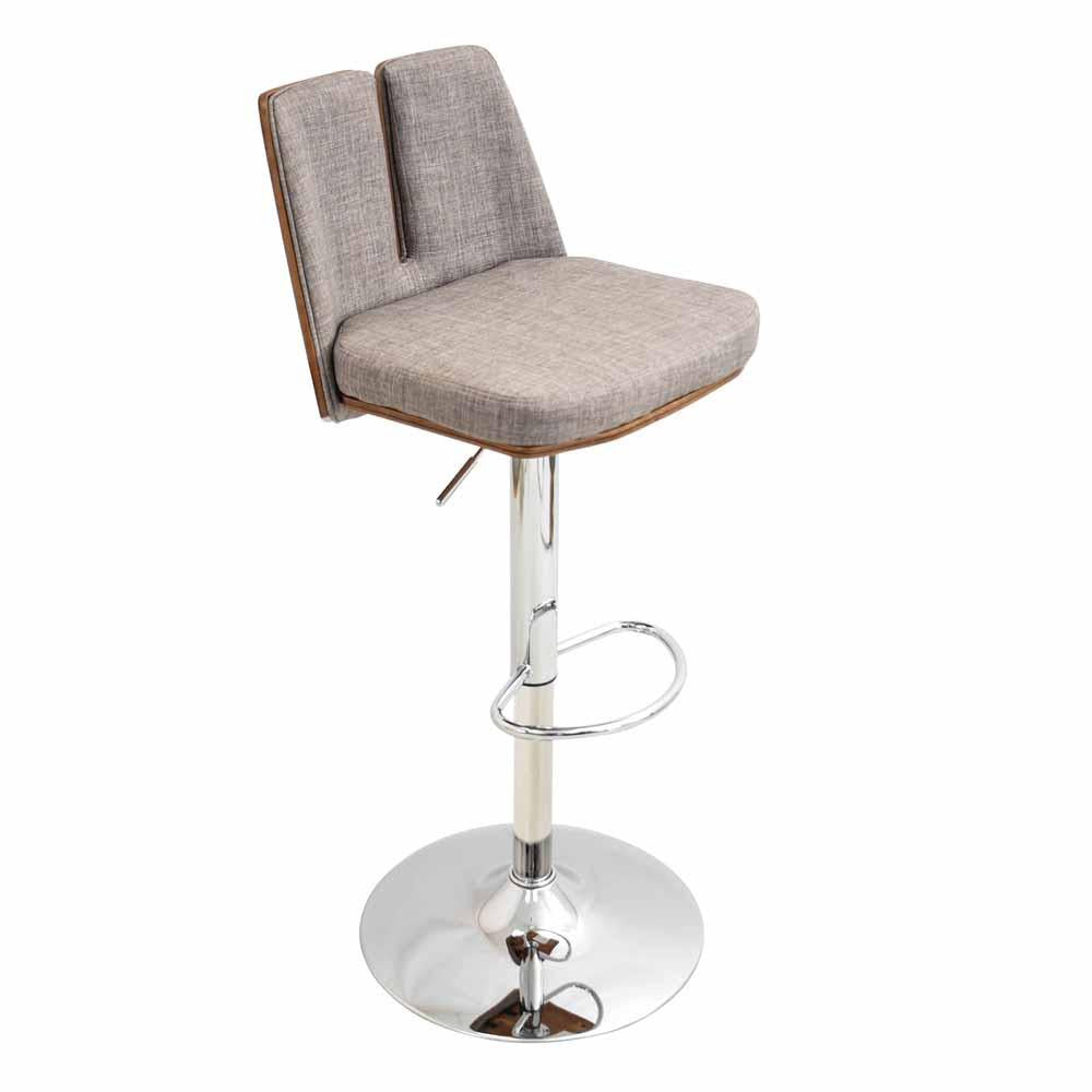 LumiSource Varzi Height Adjustable Barstool with Swivel