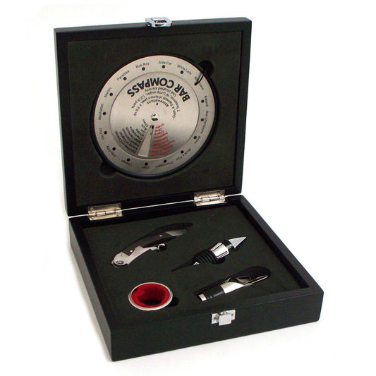 Bey-Berk 5 Piece Wine Set in Wood Presentation Box