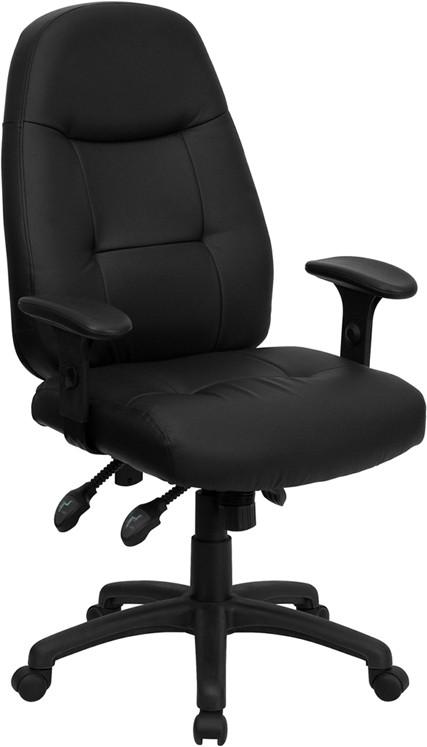 Flash Furniture High Back Black Leather Executive Swivel Office Chair