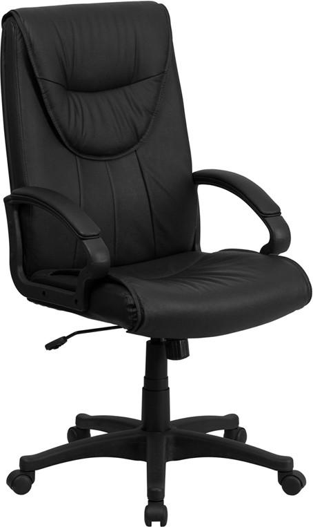 Flash Furniture High Back Black Leather Executive Swivel Office Chair