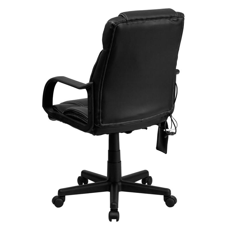 Flash Furniture High Back Massaging Black Leather Executive Swivel Office Chair