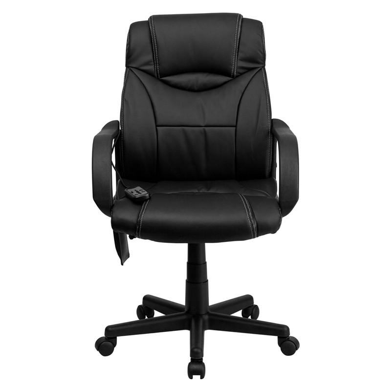 Flash Furniture High Back Massaging Black Leather Executive Swivel Office Chair