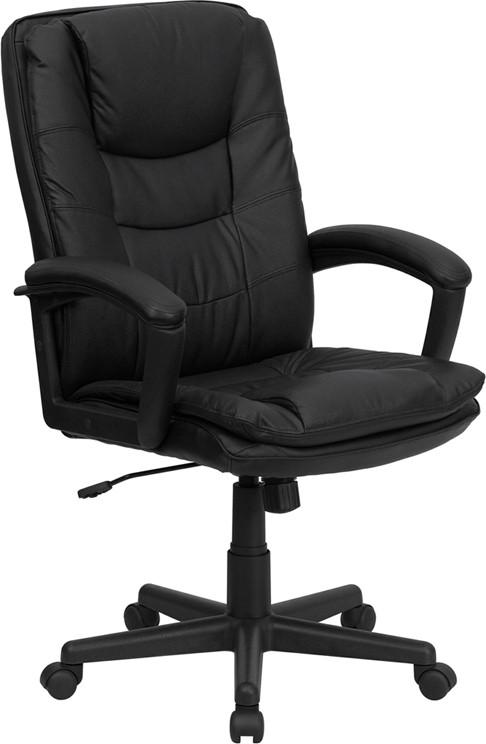 Flash Furniture High Back Black Leather Executive Swivel Office Chair