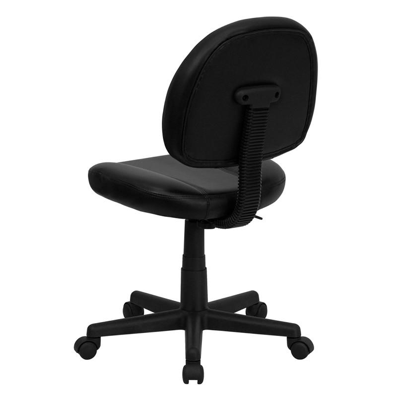 Flash Furniture Mid-Back Black Leather Ergonomic Swivel Task Chair