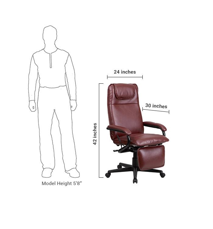 Flash Furniture High Back Burgundy Leather Executive Reclining Swivel Office Chair