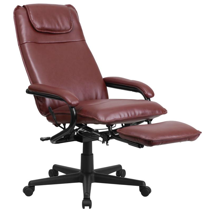 Flash Furniture High Back Burgundy Leather Executive Reclining Swivel Office Chair