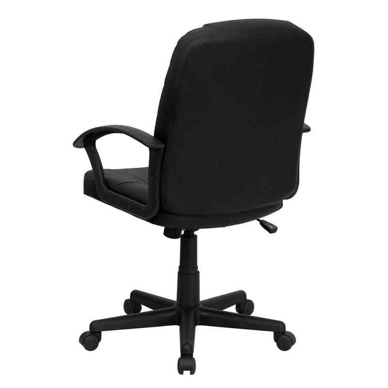 Flash Furniture Mid-Back Black Leather Executive Swivel Office Chair